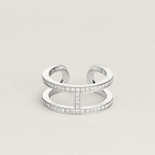 大胆なエレガンスを纏う HERMES triplo Chaine d’ancre リング Chaine d'ancre Divine ring, medium model | Hermès USA